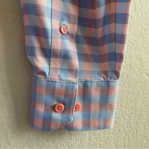 Paul Fredrick Tailored Fit Long Sleeve Button Down Plaid Shirt Mens 15.5 x 33 - Picture 8 of 8